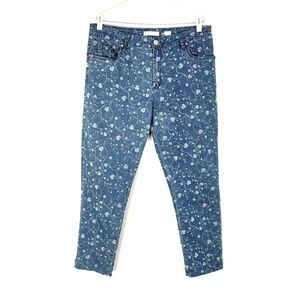Chiara Dalba floral ankle jeans